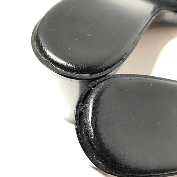 Gucci black monogram open toe mule block heel - Picture 11 of 11